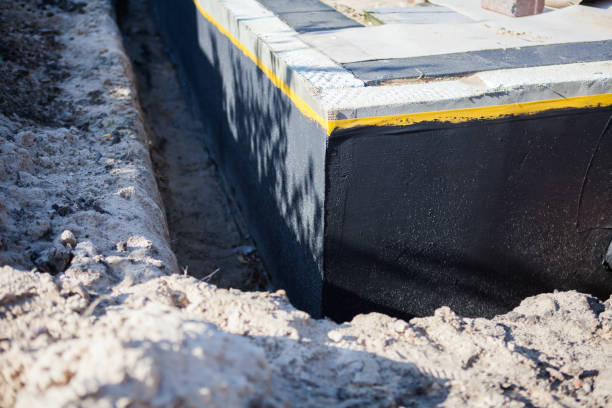 Residential Wet Basement Repair installation at a Jeffersonville, KY home by SJ Waterproofing Pros